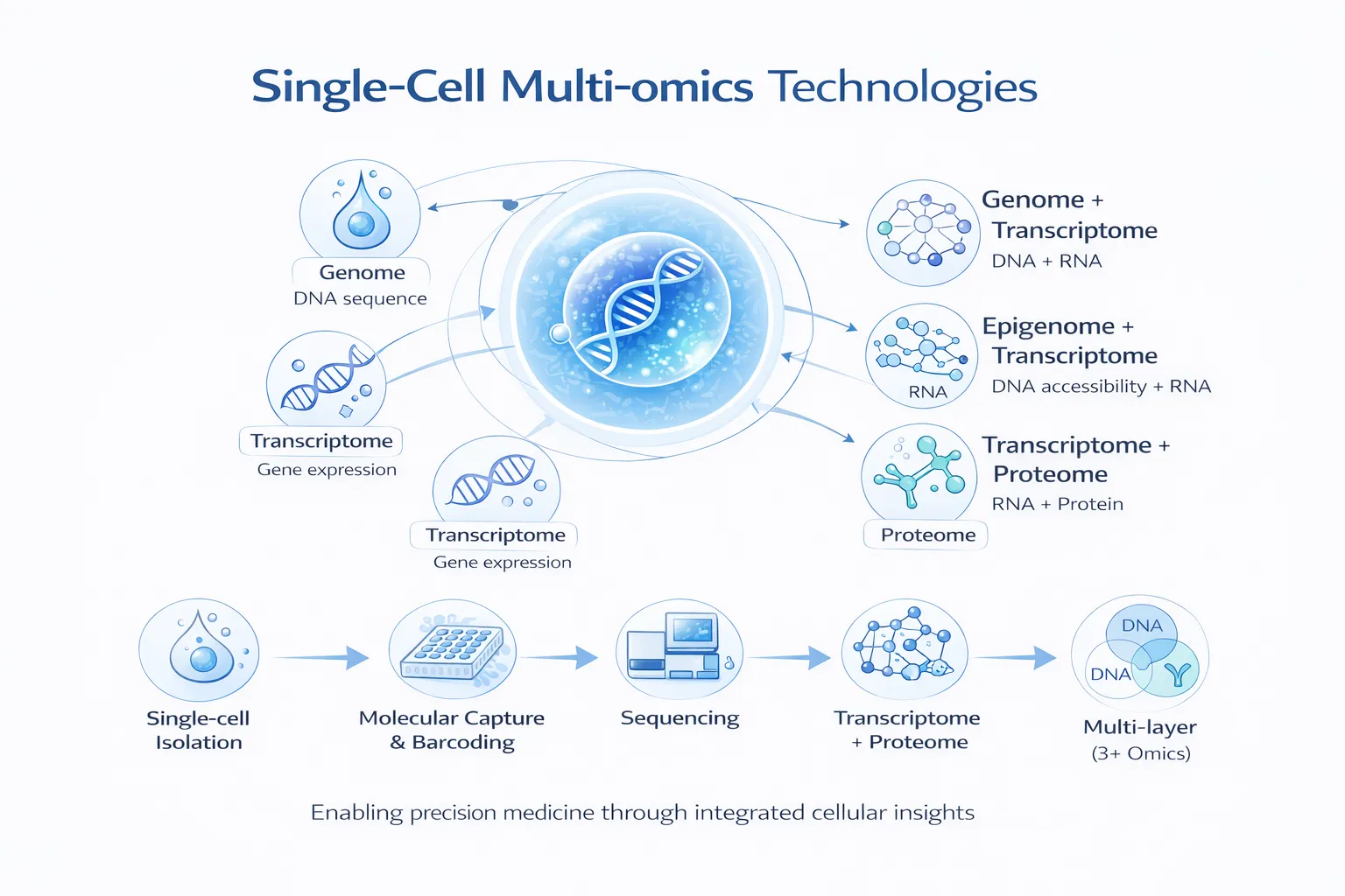 Technologies & workflows in single-cell multi-omics